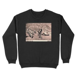 TOUR de FRANCE: Vintage 1952 Fausto Coppi Advertising Print Unisex Crewneck Sweatshirt