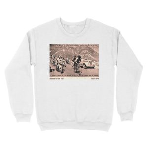 Alternative view of TOUR de FRANCE: Vintage 1952 Fausto Coppi Advertising Print Unisex Crewneck Sweatshirt