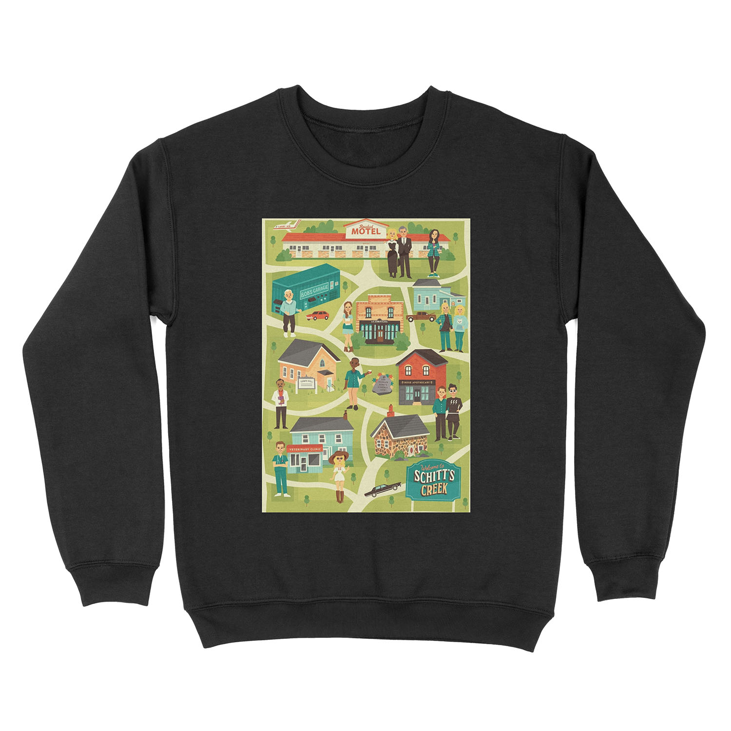 Town map Unisex Crewneck Sweatshirt