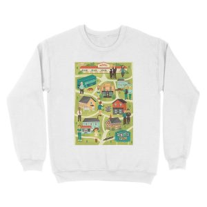 Alternative view of Town map Unisex Crewneck Sweatshirt