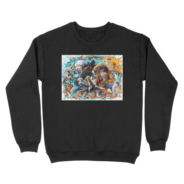 Trafalgar and Luffy One Piece Unisex Crewneck Sweatshirt