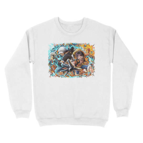 Trafalgar and Luffy One Piece Unisex Crewneck Sweatshirt - Image 2