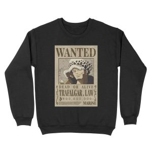 Trafalgar Law wanted poster Unisex Crewneck Sweatshirt