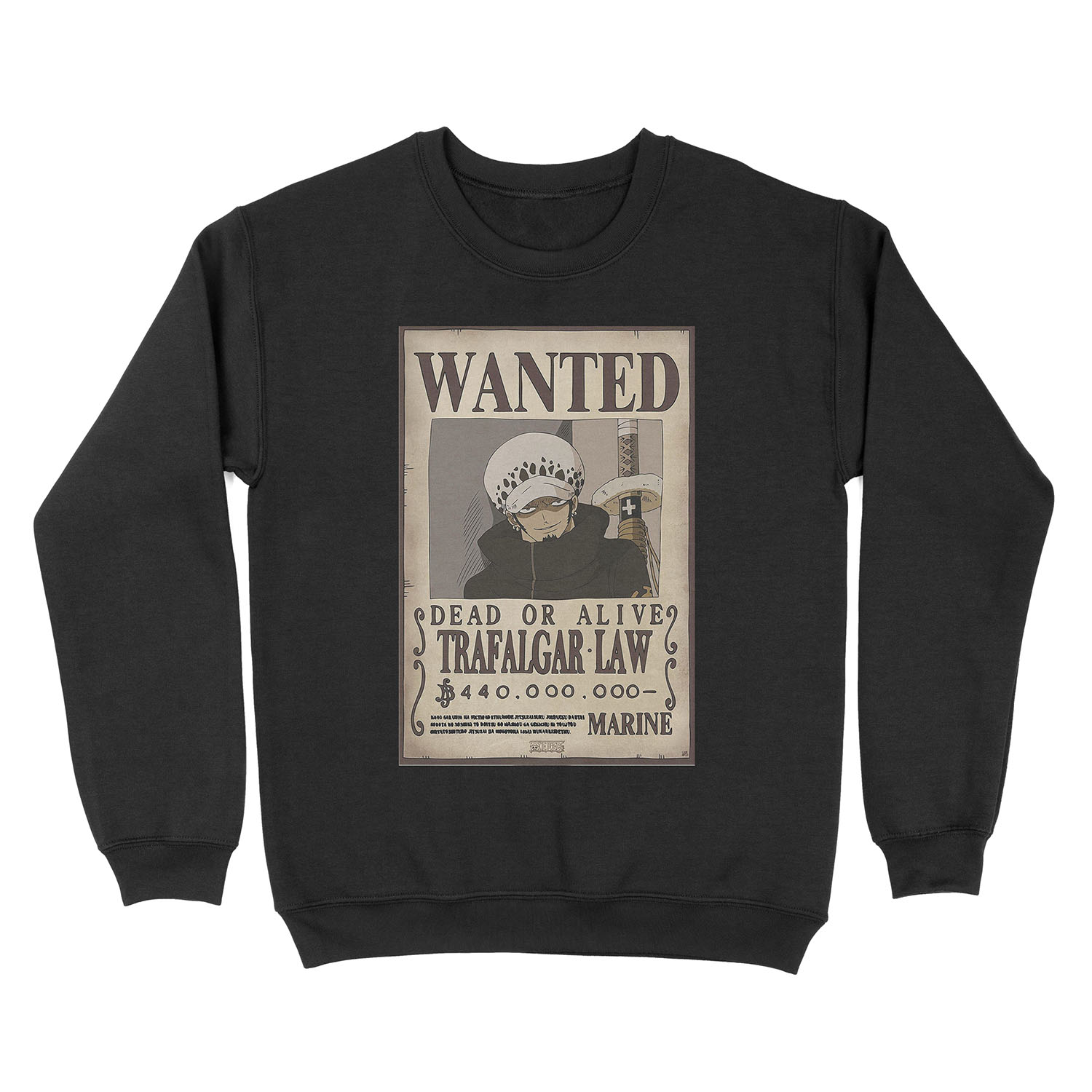 Trafalgar Law Wanted - One Piece Unisex Crewneck Sweatshirt