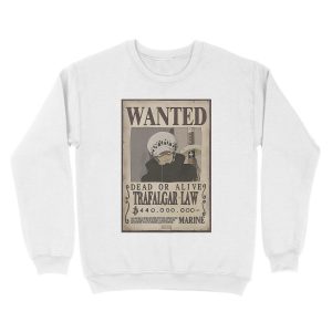 Alternative view of Trafalgar Law Wanted - One Piece Unisex Crewneck Sweatshirt