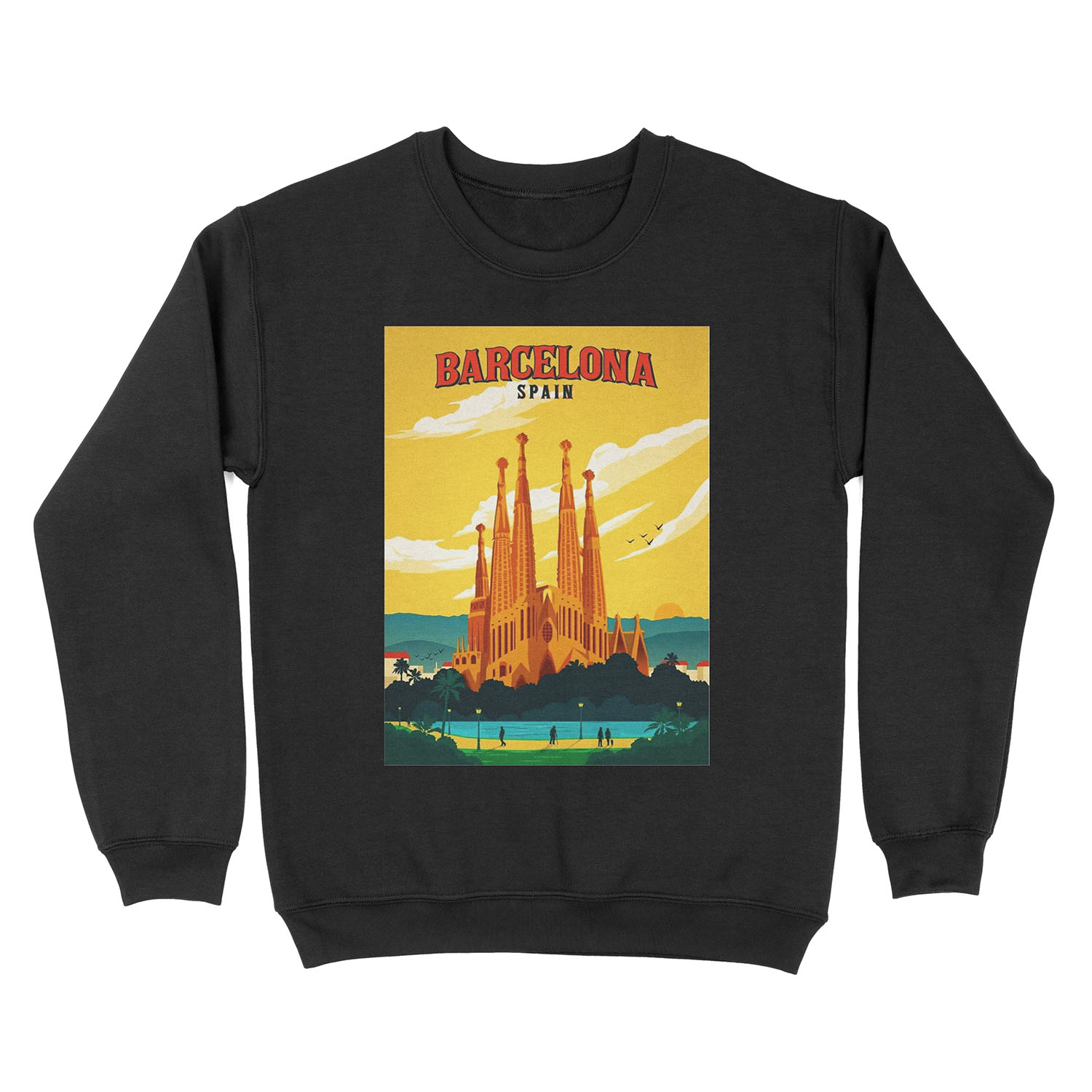 Travel Barcelona Unisex Crewneck Sweatshirt