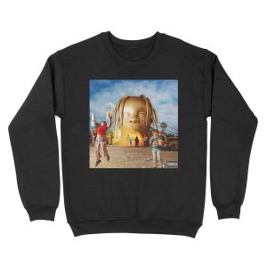 Travis World Mask Unisex Crewneck Sweatshirt