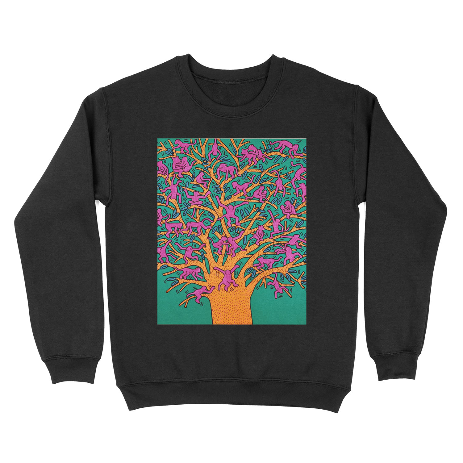 tree of monkey Unisex Crewneck Sweatshirt