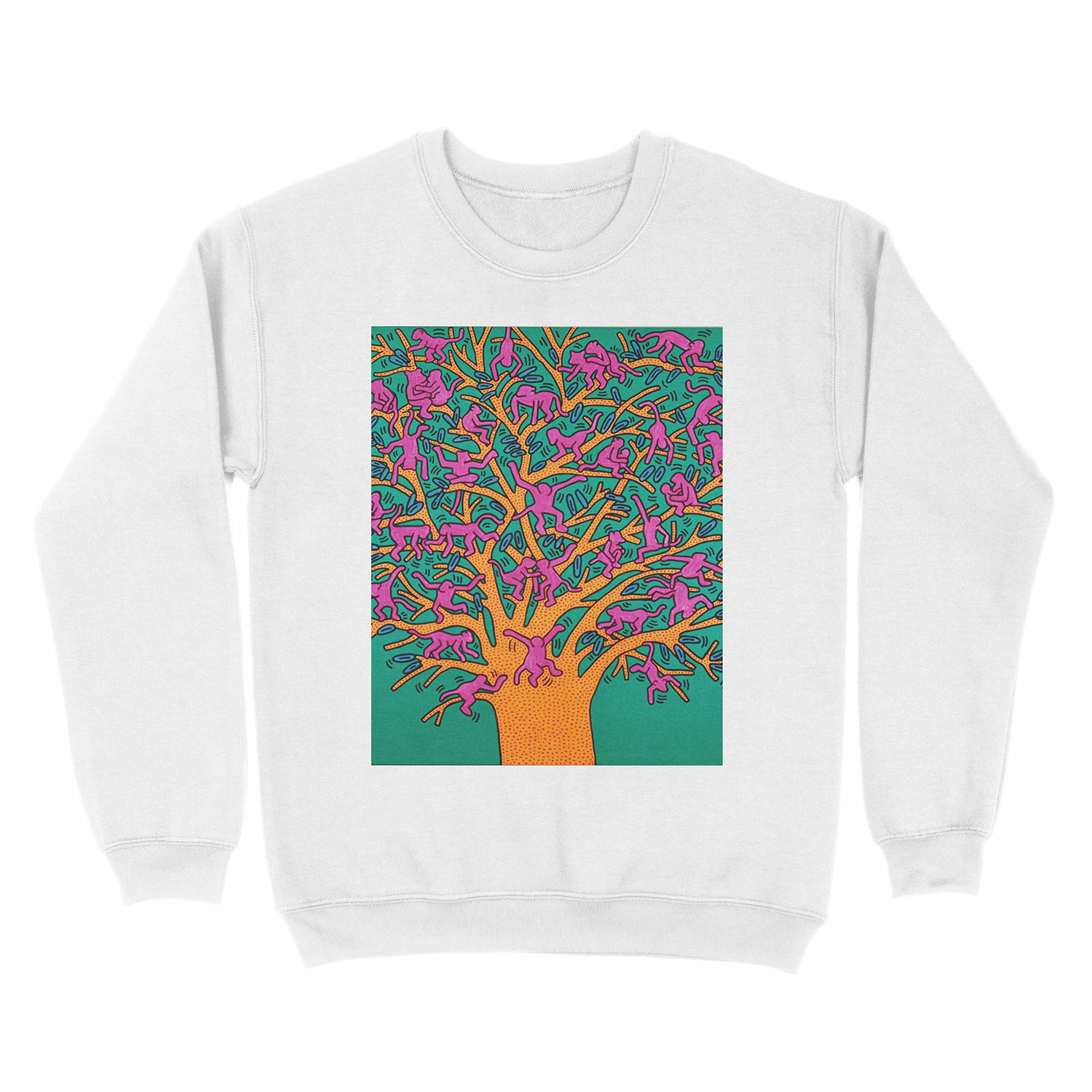 tree of monkey Unisex Crewneck Sweatshirt - Image 2