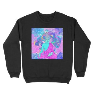 Trippy Buddha Unisex Crewneck Sweatshirt