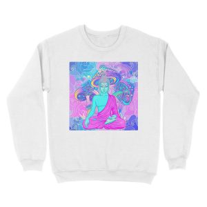 Alternative view of Trippy Buddha Unisex Crewneck Sweatshirt