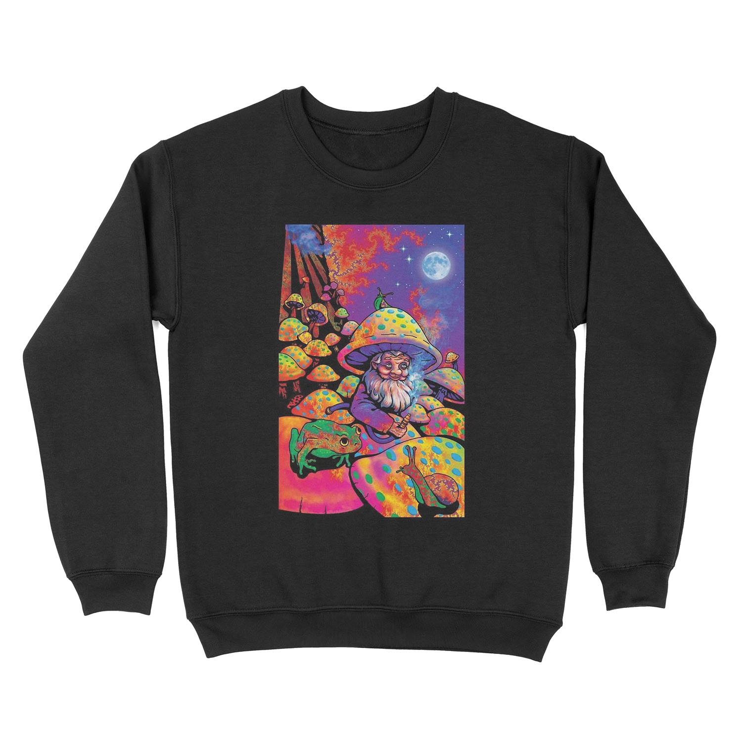 Trippy Mushroom Man Psychedelic Unisex Crewneck Sweatshirt