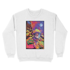 Alternative view of Trippy Mushroom Man Psychedelic Unisex Crewneck Sweatshirt