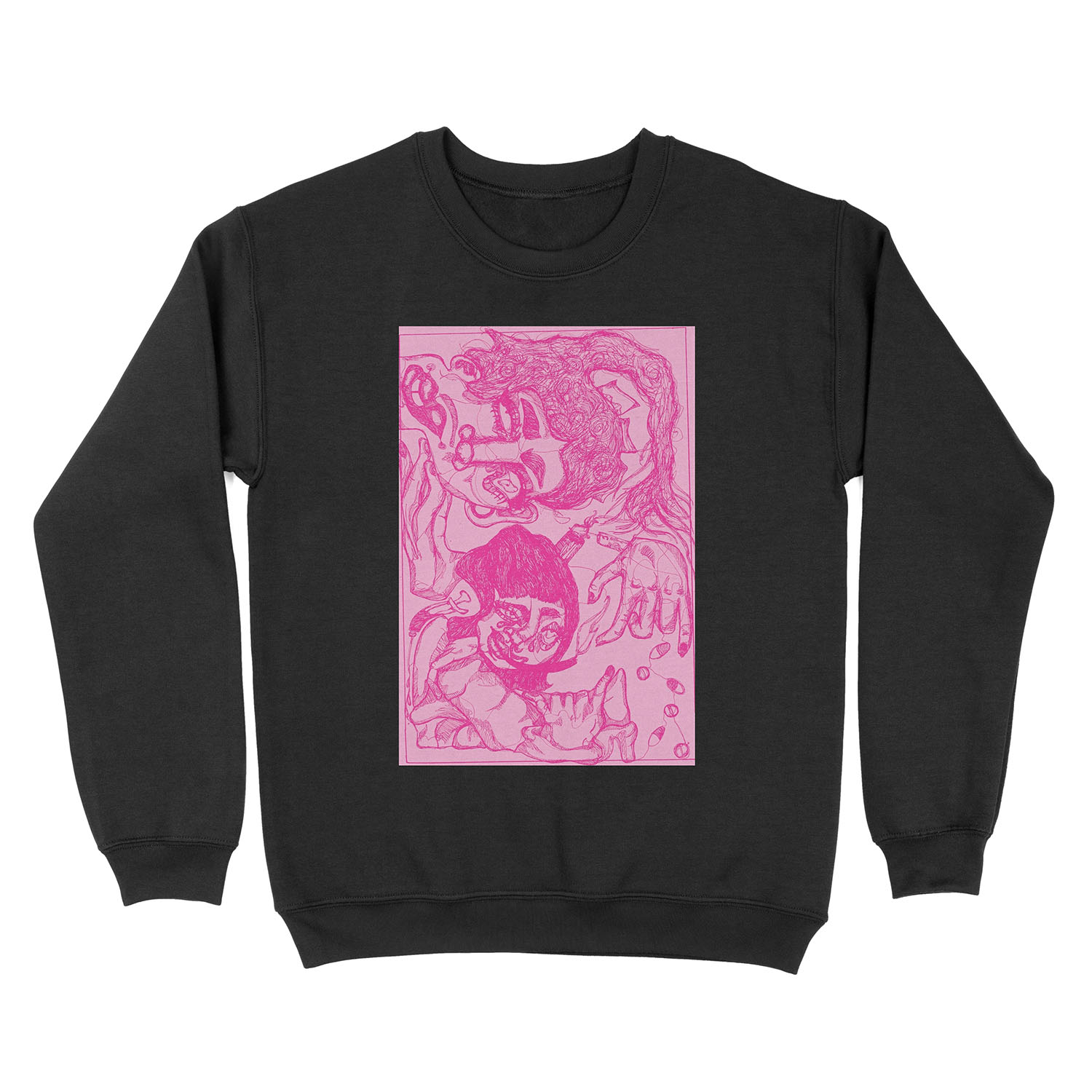 Trippy Pink Unisex Crewneck Sweatshirt