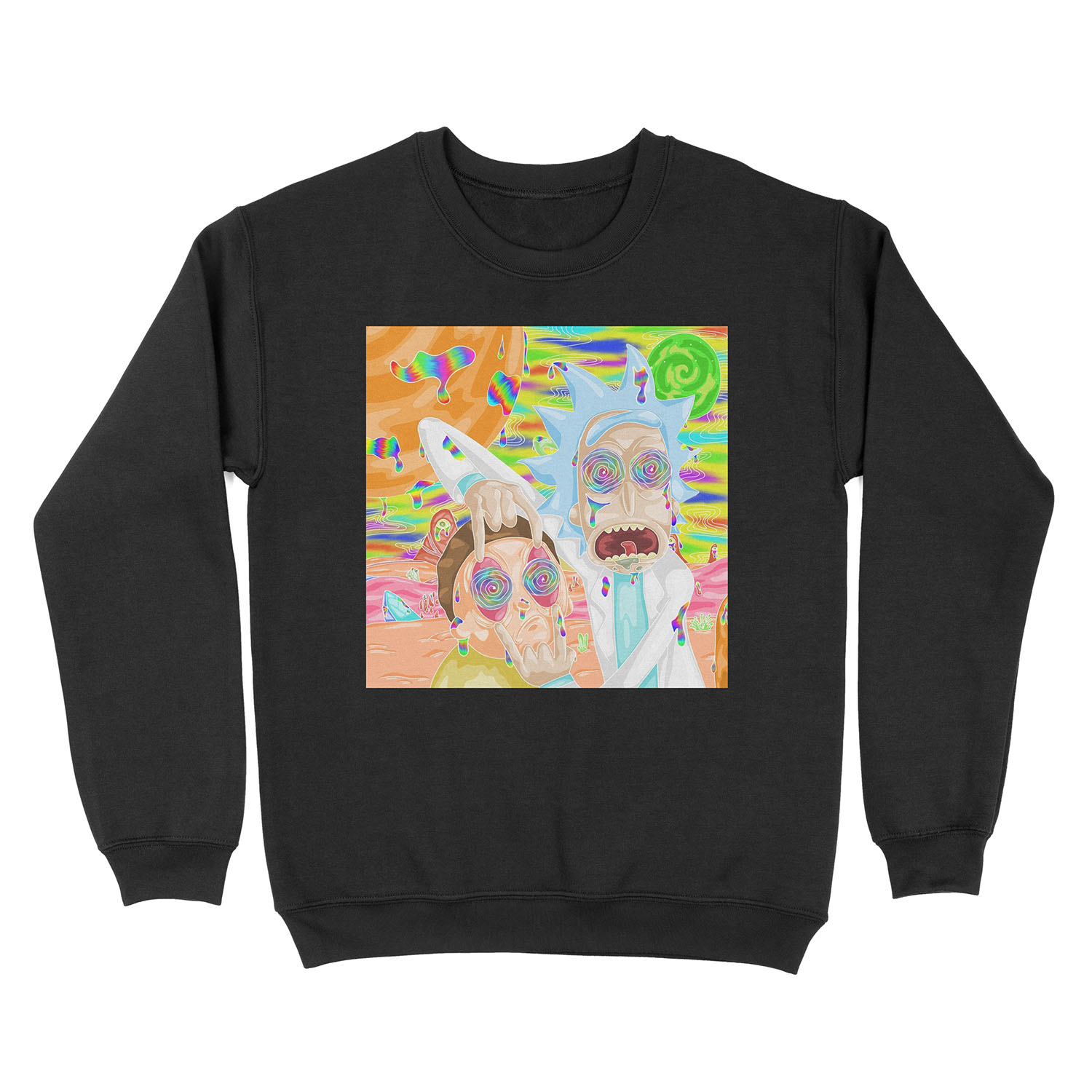 Trippy Rick and Morty Unisex Crewneck Sweatshirt