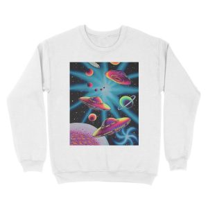 Alternative view of TRIPPY SPACE AESTHETIC Unisex Crewneck Sweatshirt