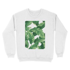 Alternative view of Tropical banana leaves II Unisex Crewneck Sweatshirt