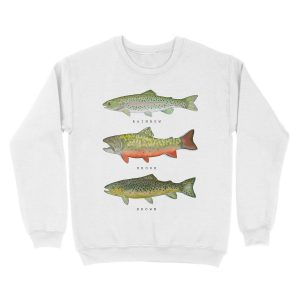 Alternative view of Trout Triad Unisex Crewneck Sweatshirt