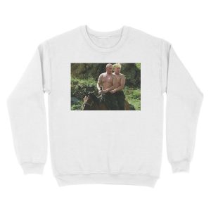 Alternative view of Trump And Putin Riding Horse Meme Unisex Crewneck Sweatshirt