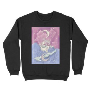 Tui and La, Moon and Ocean Spirits Art Nouveau Unisex Crewneck Sweatshirt