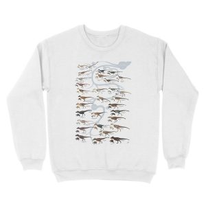 Alternative view of Tyrannosauroid Dinosaurs Unisex Crewneck Sweatshirt