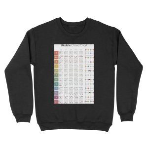 Ukulele Chord Chart Unisex Crewneck Sweatshirt