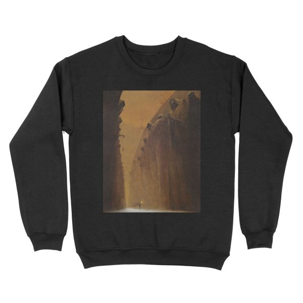 Untitled (Death Valey) by Zdzisław Beksiński Unisex Crewneck Sweatshirt