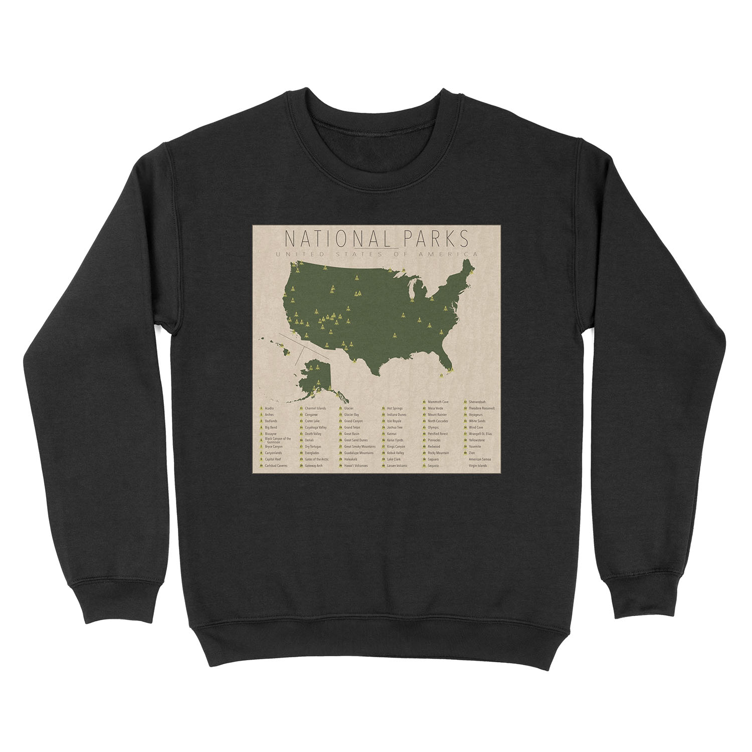 US National Parks Unisex Crewneck Sweatshirt