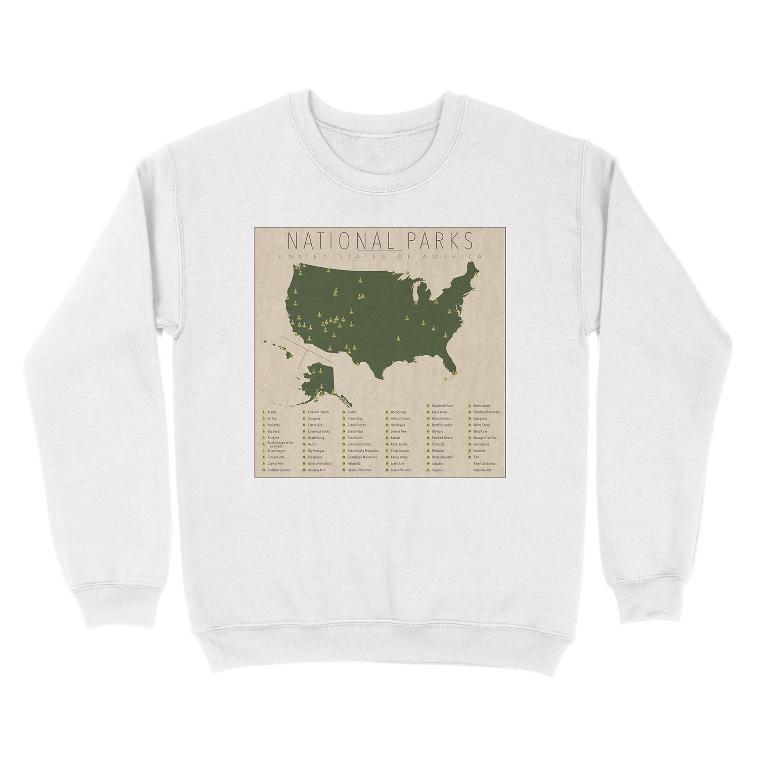 US National Parks Unisex Crewneck Sweatshirt - Image 2