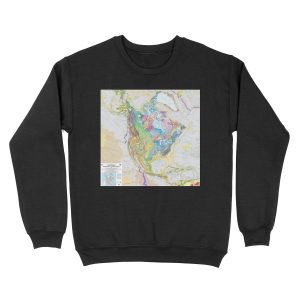 USGS Geologic Map of North America Unisex Crewneck Sweatshirt