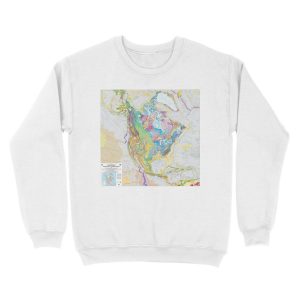 Alternative view of USGS Geologic Map of North America Unisex Crewneck Sweatshirt