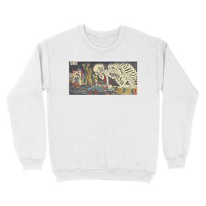 Alternative view of Utagawa Kuniyoshi Takiyasha The Witch And The Skeleton Spectre 1847 Unisex Crewneck Sweatshirt