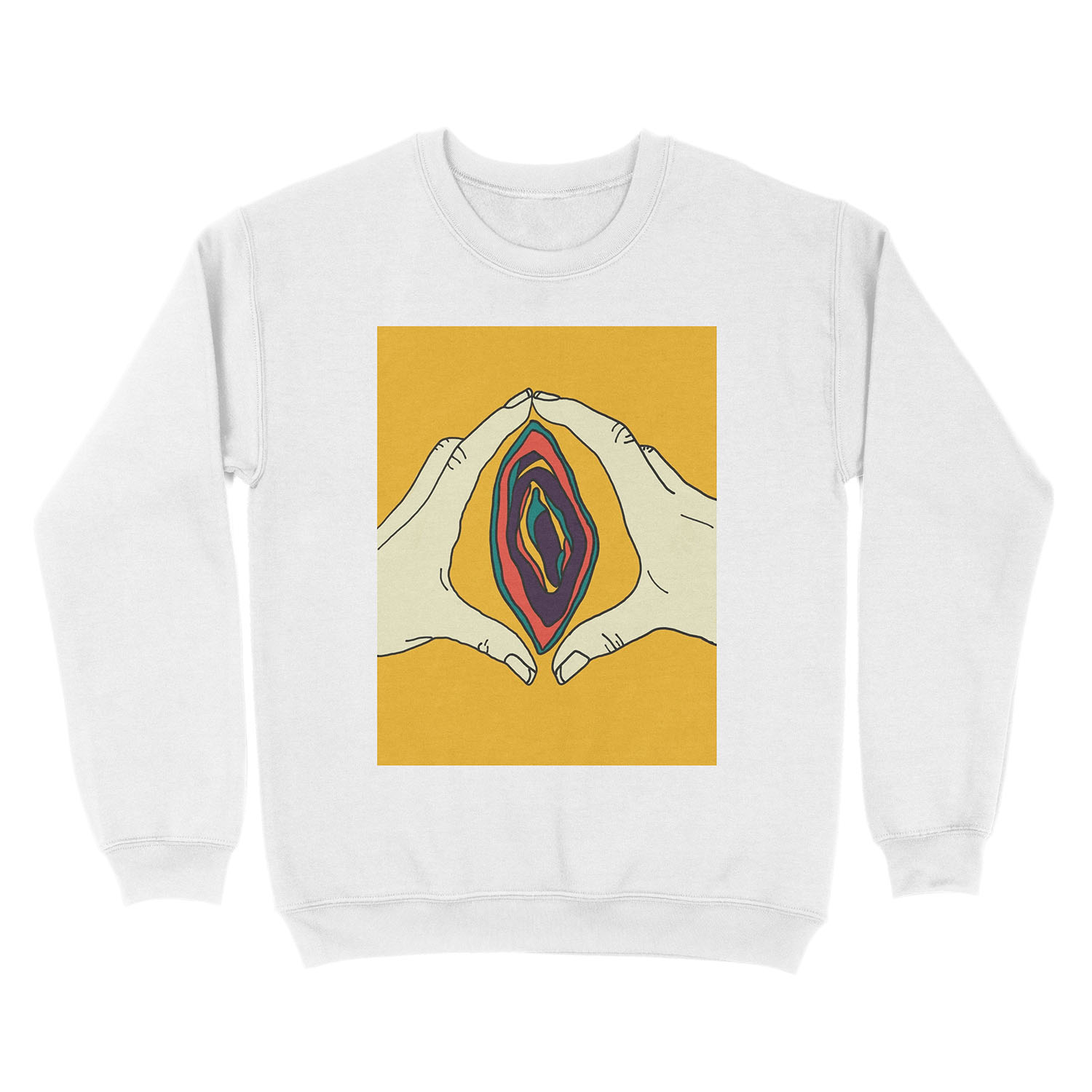 Vagina Vulva Art Unisex Crewneck Sweatshirt - Image 2