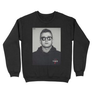 Vald - Black & white Unisex Crewneck Sweatshirt