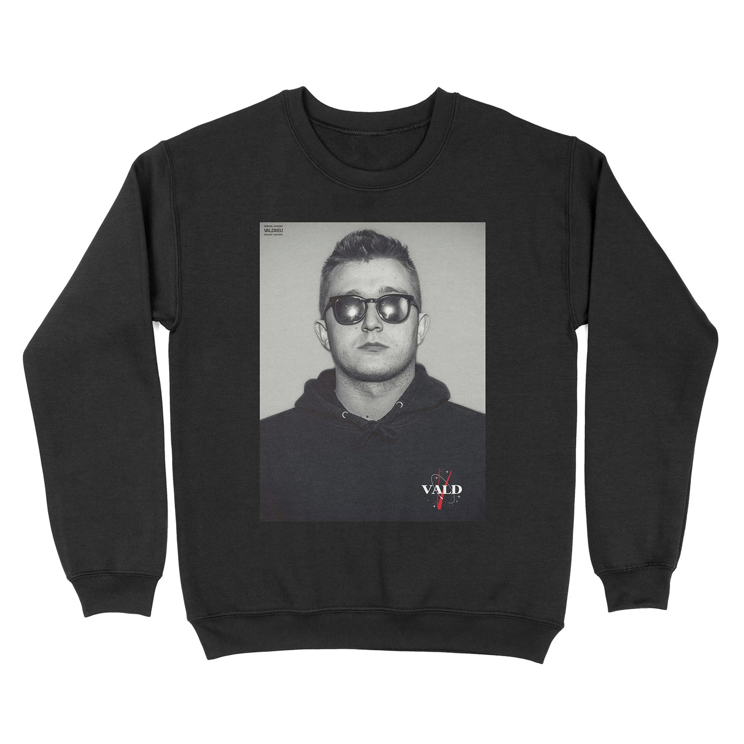 Vald - Black & white Unisex Crewneck Sweatshirt