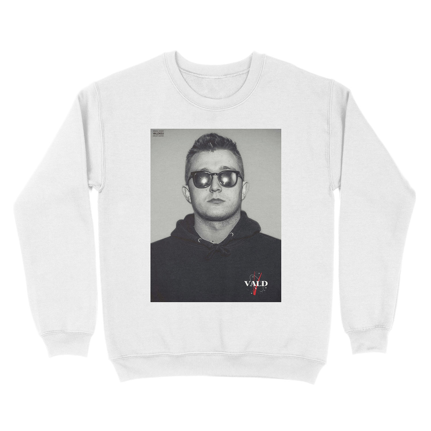 Vald - Black & white Unisex Crewneck Sweatshirt - Image 2