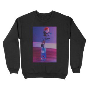 VaporWave rose Unisex Crewneck Sweatshirt