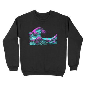 Vapourwaves Japanese Digital Art Unisex Crewneck Sweatshirt