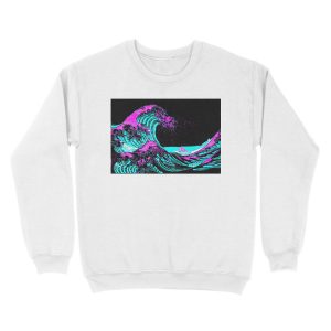 Alternative view of Vapourwaves Japanese Digital Art Unisex Crewneck Sweatshirt