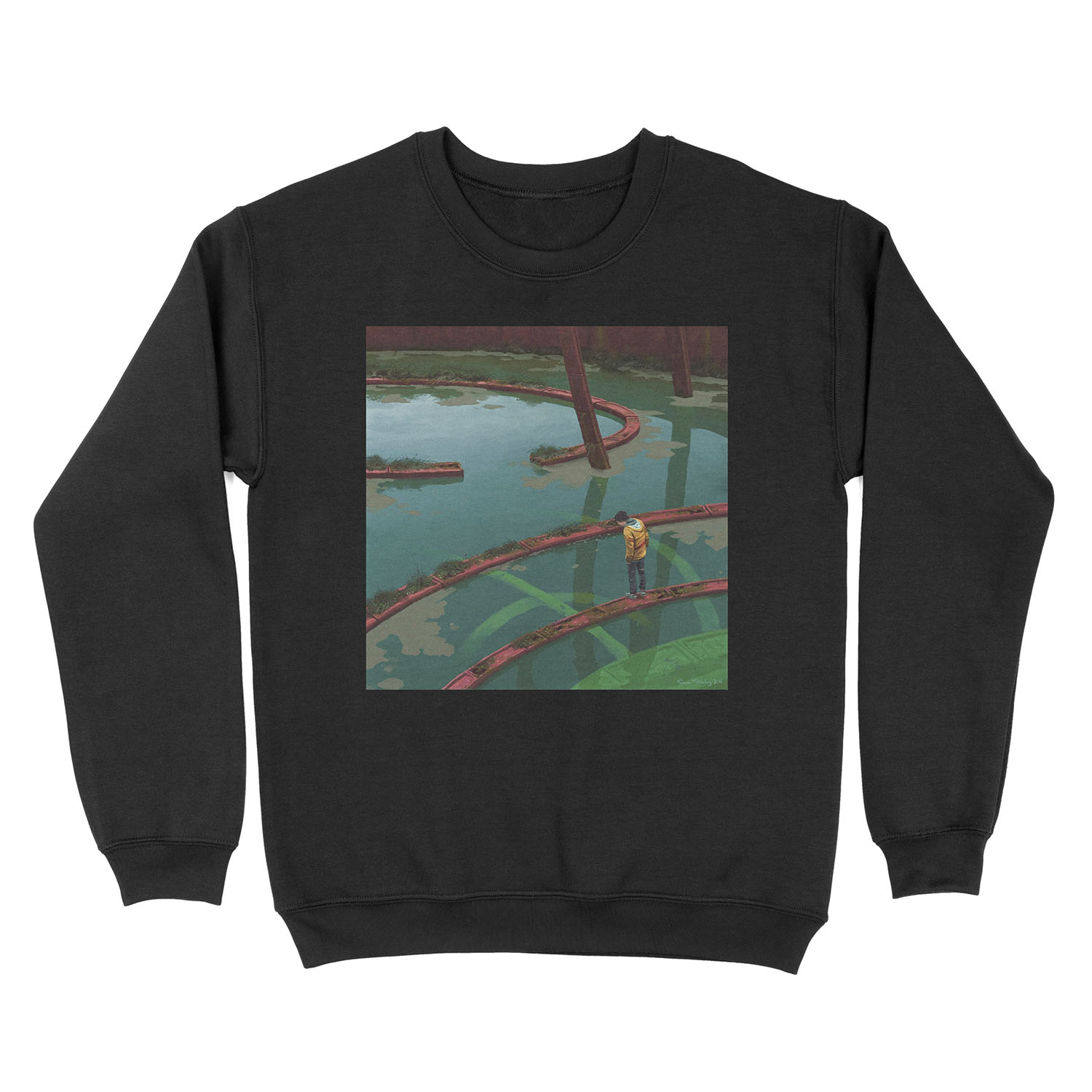Vattenfyllt Bågrum Unisex Crewneck Sweatshirt