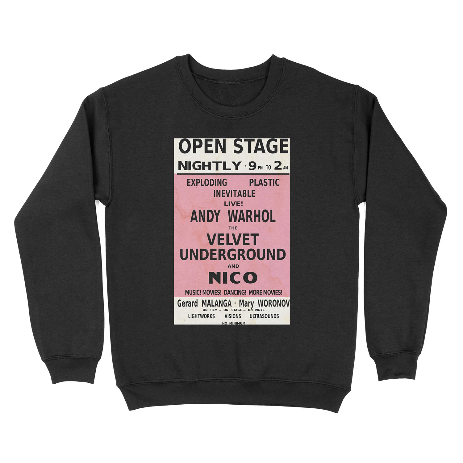 VELVET UNDERGROUND NICO ANDY WARHOL VINTAGE POSTER Unisex Crewneck Sweatshirt