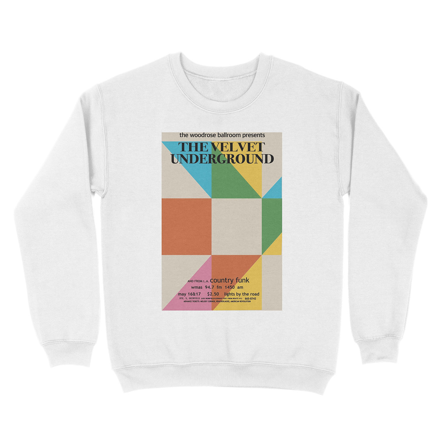 Velvet Underground Vintage 1960s woodrose ballroom Promo Unisex Crewneck Sweatshirt - Image 2