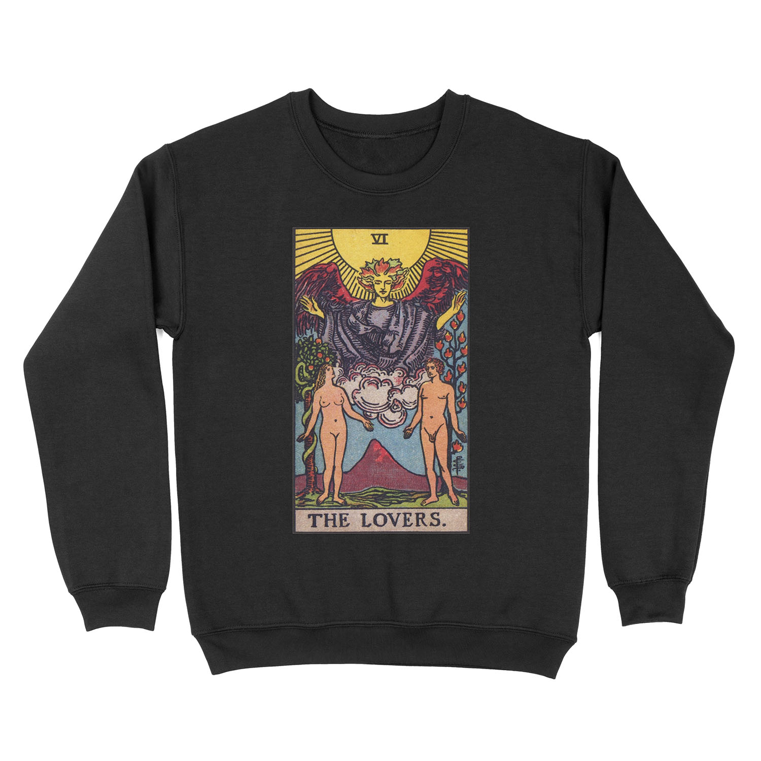VI. The Lovers Tarot Card Unisex Crewneck Sweatshirt