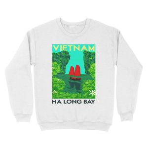 Alternative view of VIETNAM Vintage Ha Long Bay Travel Print Unisex Crewneck Sweatshirt
