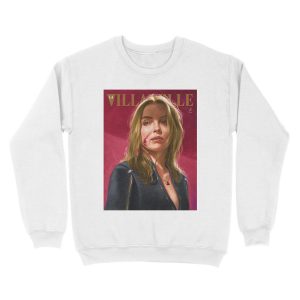 Alternative view of Villanelle Painted Portrait Unisex Crewneck Sweatshirt