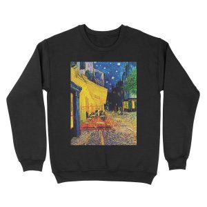 Vincent Van Gogh - Cafe Terrace at Night Unisex Crewneck Sweatshirt