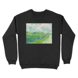 Vincent van Gogh Green Wheat Fields, Auvers 1890 Painting Unisex Crewneck Sweatshirt