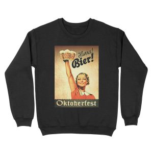 Vintage 1930s Oktoberfest Hurra Bier Unisex Crewneck Sweatshirt