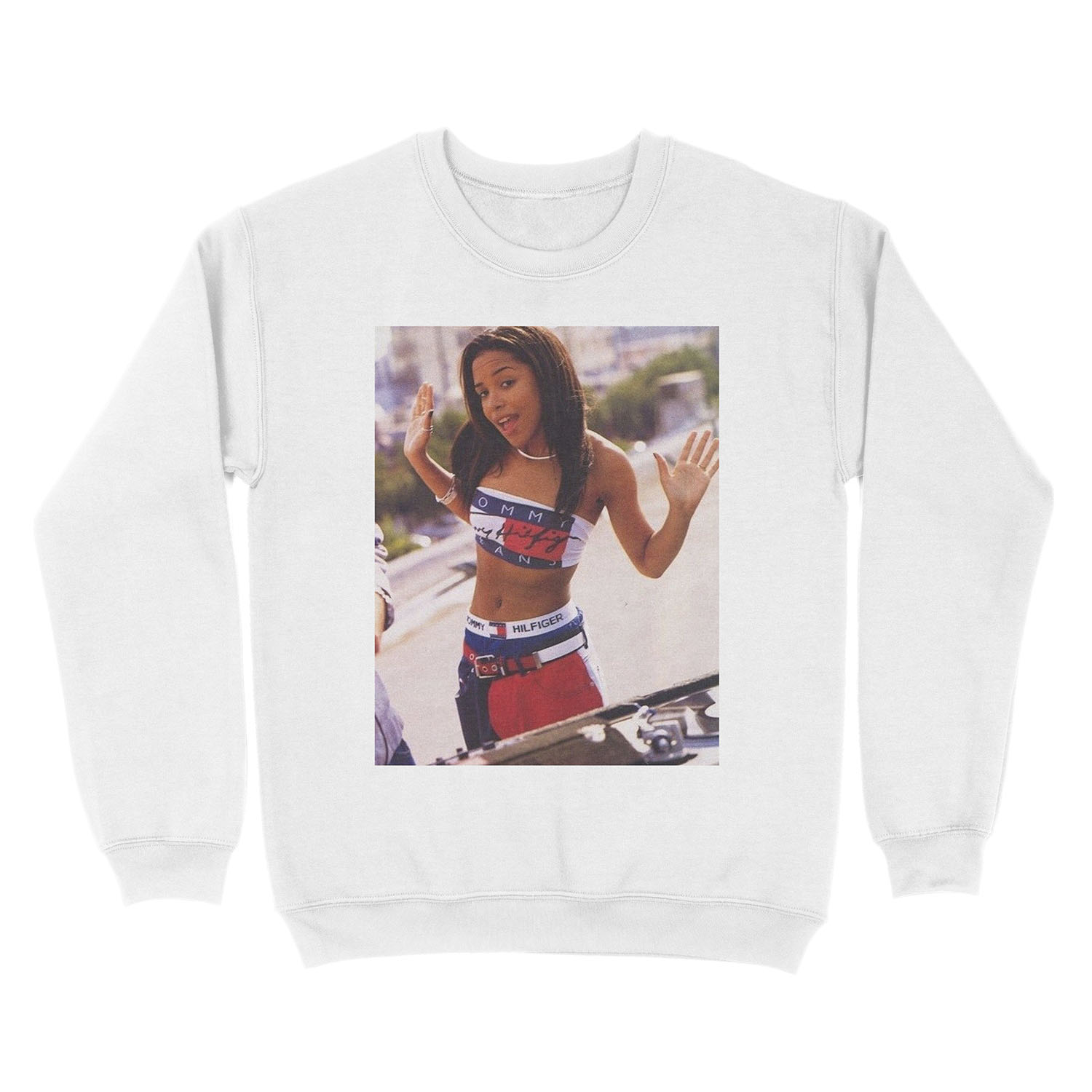 Vintage Aaliyah Unisex Crewneck Sweatshirt - Image 2