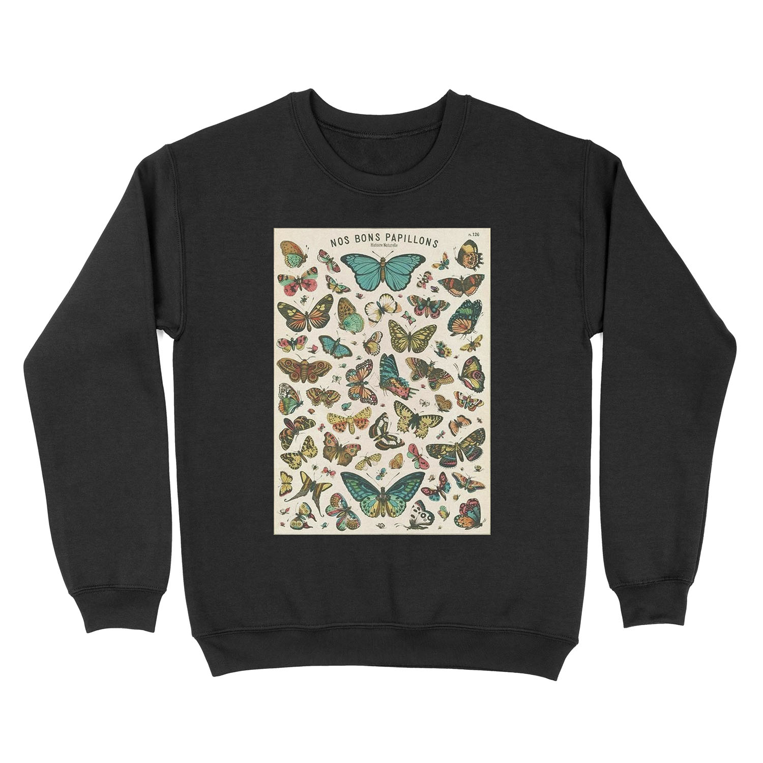 vintage butterfly poster Unisex Crewneck Sweatshirt